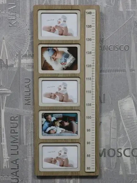 Фоторамка-ростомер на 5 фото