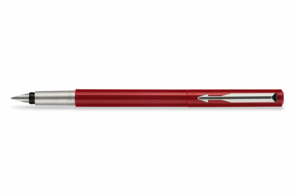 Ручка Parker перьевая Vector - Standart New Red F , F01 сталь нержавеющая, пластик, подар.кор