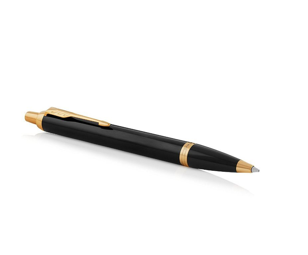 Шариковая ручка Parker IM Metal Black GT, стержень: M, цвет чернил: blue