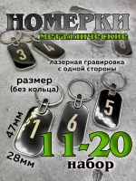 Номерки на ключи металл