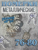 Номерки на ключи металлические 76-80