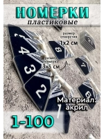 Номерки для ключей акрил 3х5 см