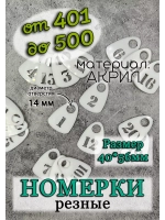 Номерки для гардероба прорезные 401-500