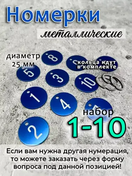 Номерки на ключи, металл