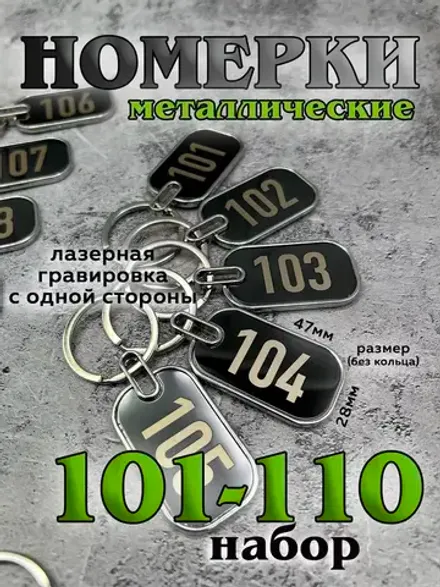 Номерки на ключи металл