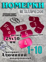 Номерки на ключи металлические