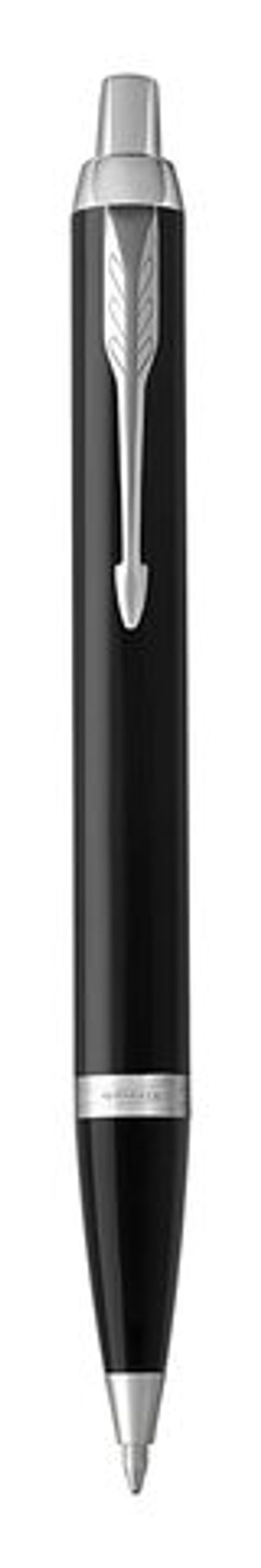 Шариковая ручка Parker IM Metal Black CT лак глянцевый, стержень: M, цвет чернил: blue