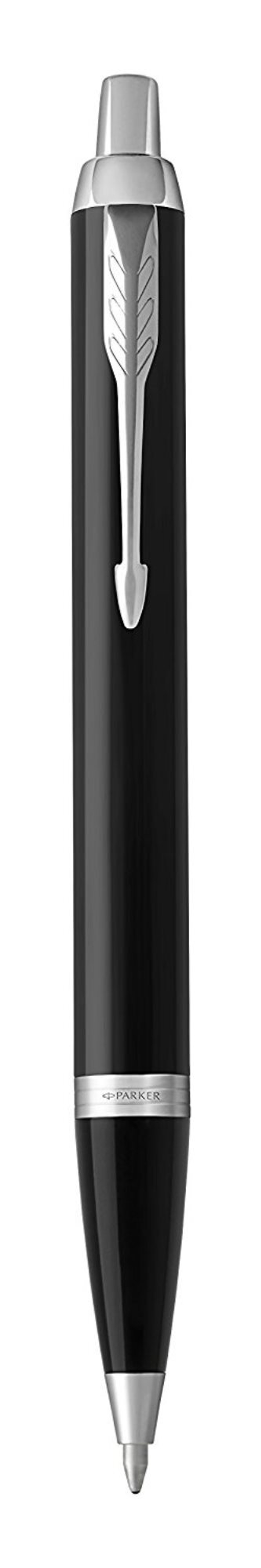 Шариковая ручка Parker IM Metal Black CT лак глянцевый, стержень: M, цвет чернил: blue