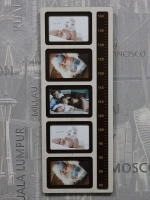 Фоторамка-ростомер на 5 фото
