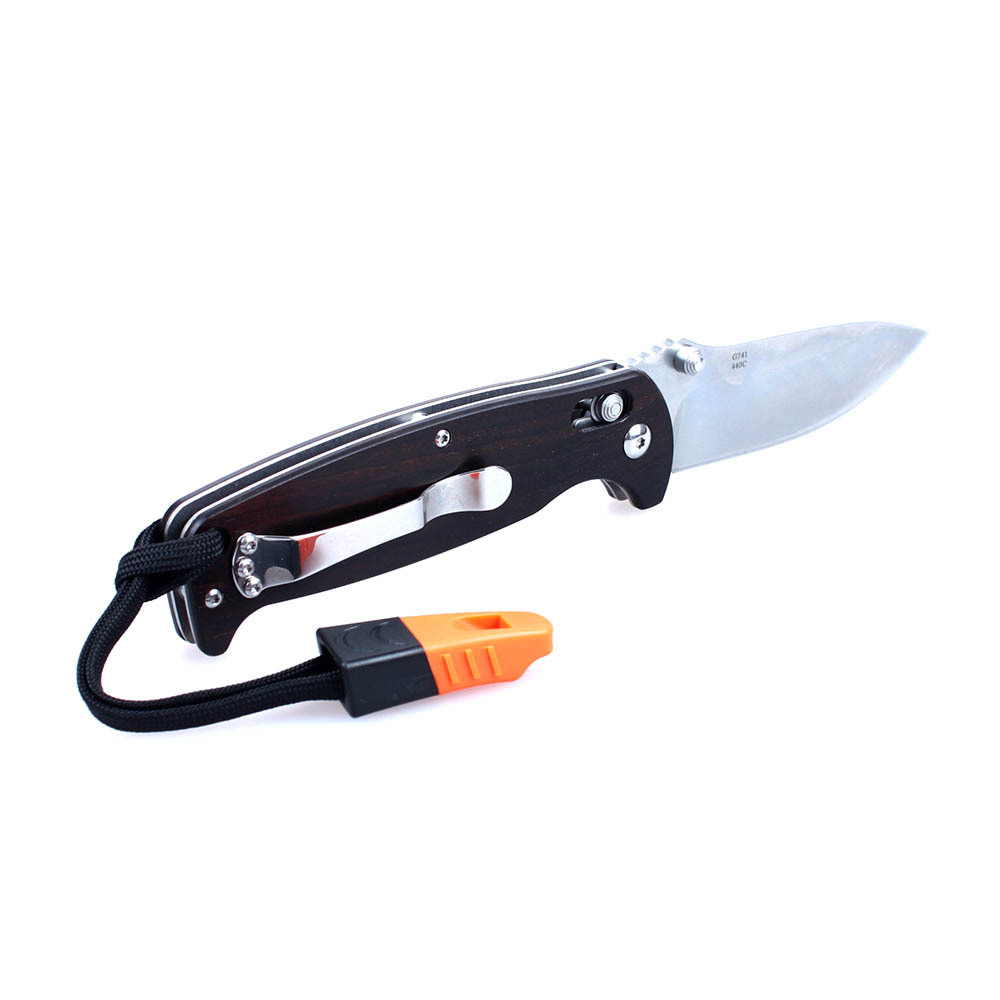 Нож Ganzo G7412-WS темное дерево, G7412-WD2-WS