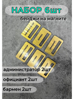 Бейдж на магните  6шт
