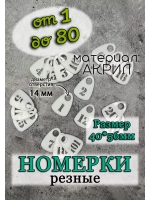 Номерки для гардероба прорезные пластиковые
