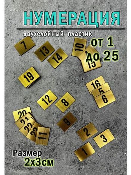 Нумерация гардеробная