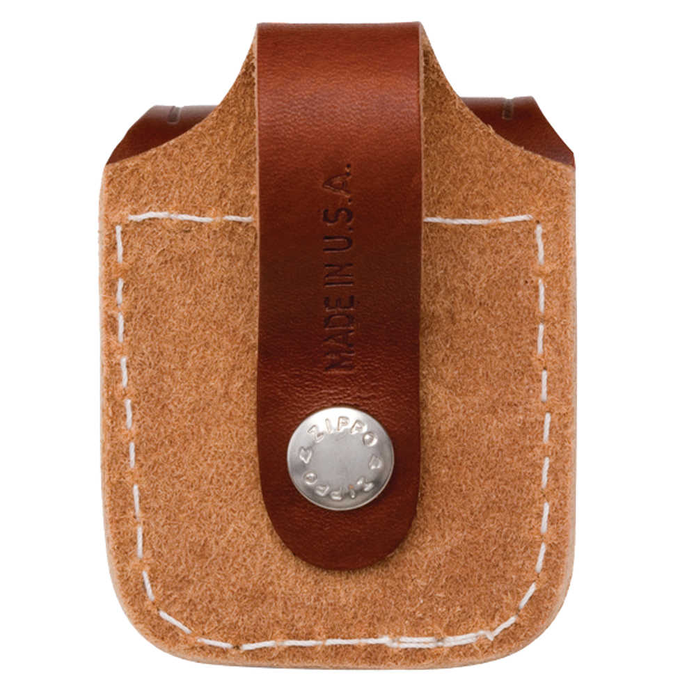 Чехол для зажигалки ZIPPO коричневый с ремешком