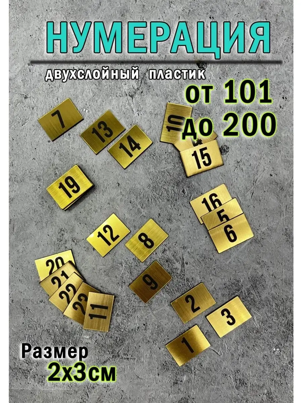 Нумерация гардеробная 101-200