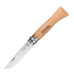 Нож Opinel №6, нержавеющая сталь, рукоять из бука, блистер,