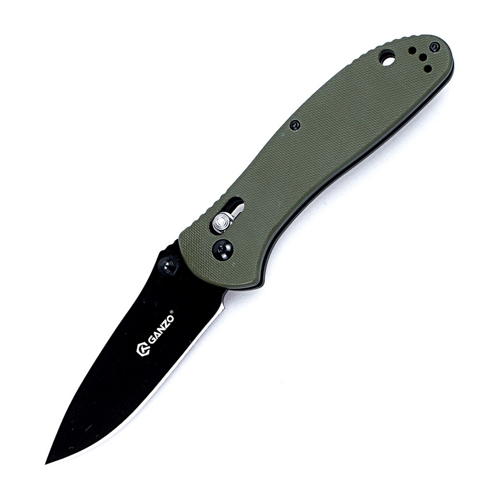 Нож Ganzo G7393 черный, G7393-BK