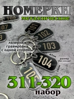 Номерки на ключи металл