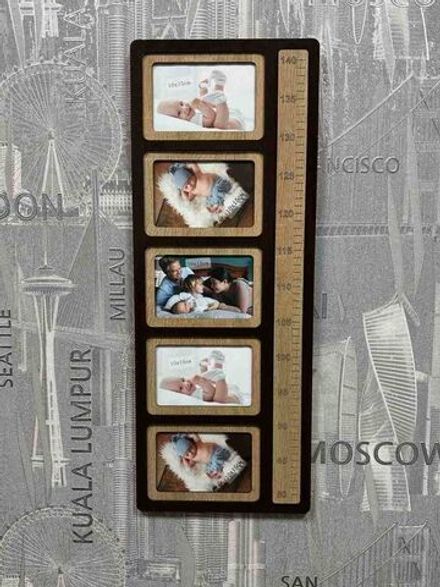 Фоторамка-ростомер на 5 фото