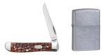 Набор : Нож перочинный Chestnut + зажигалка ZIPPO