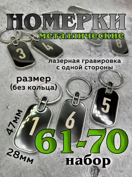 Номерки на ключи металл