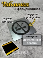 Табличка Курить запрещено, пластик