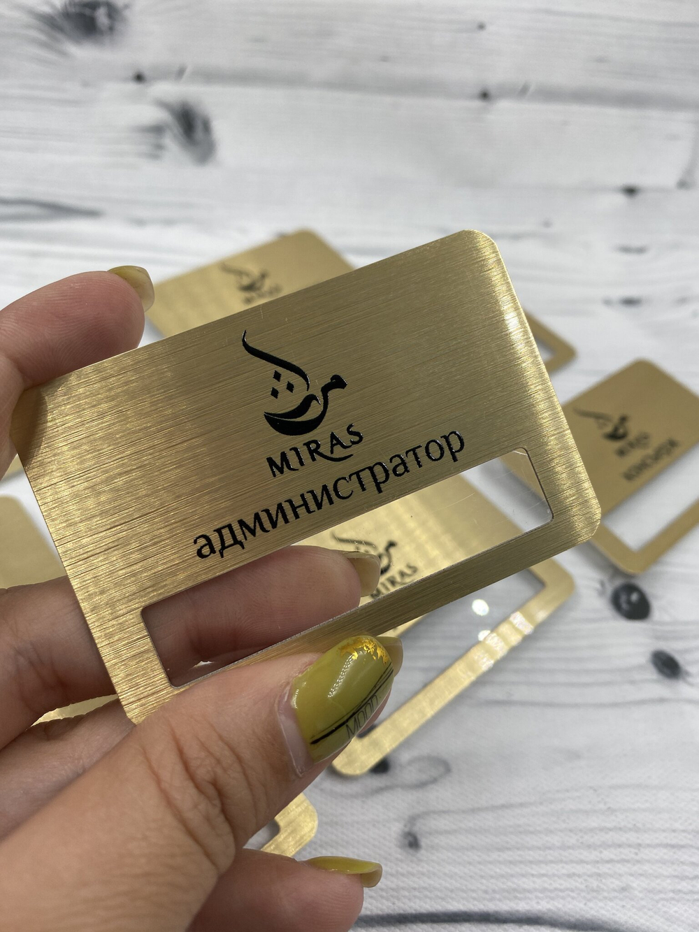 Бейдж металл 75х50мм с окном