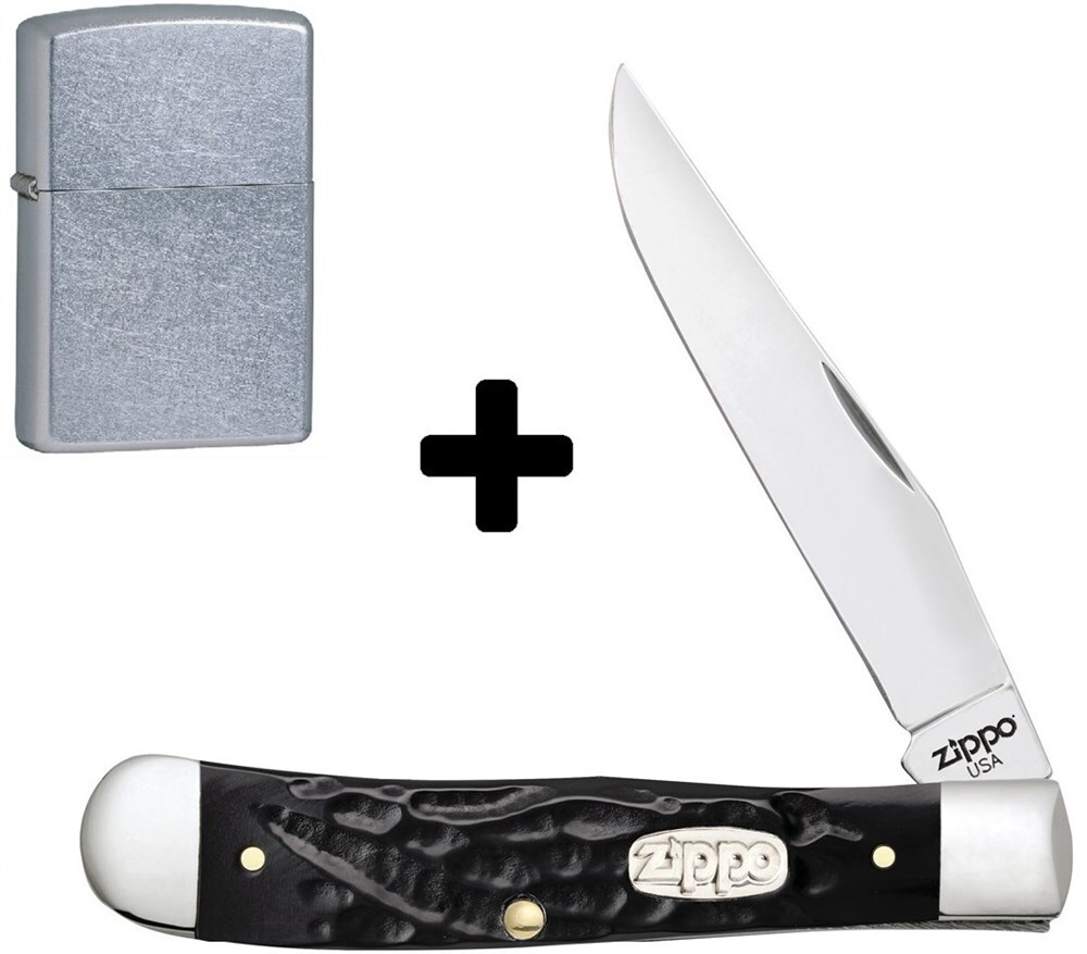 Набор: Нож перочинный Rough + Зажигалка Zippo