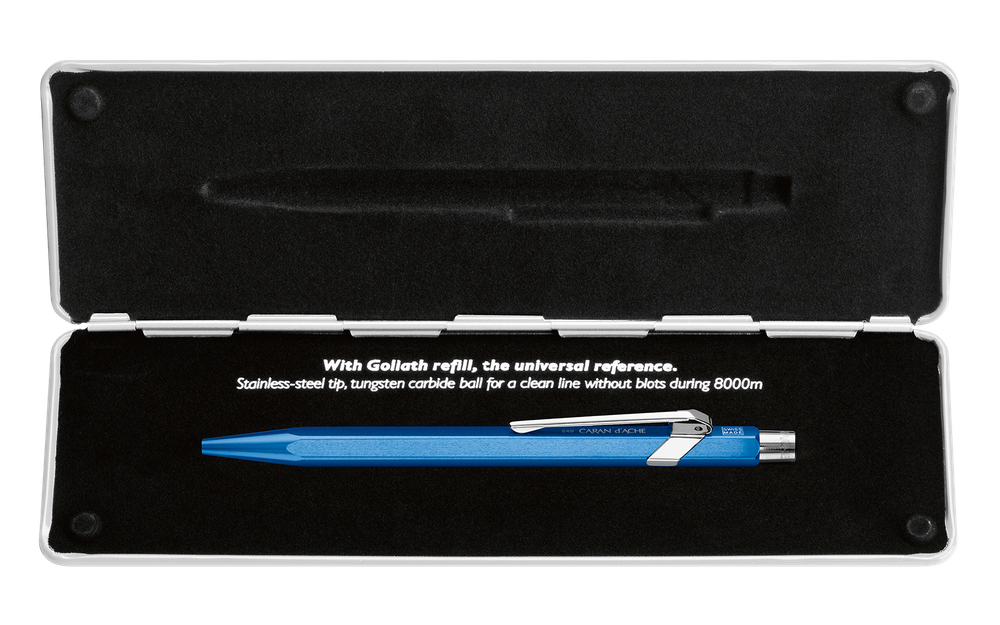 Caran d’Ache Office 849 Pop Line - Metallic Blue, шариковая ручка, M