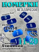 Номерки на ключи металлические