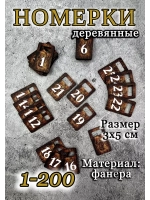 Номерки для гардероба 3х5 см