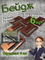 Бейдж на магните  6шт