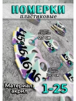 Номерки для ключей акрил 3х5 см