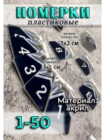 Номерки для ключей акрил 3х5 см