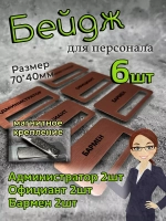 Бейдж на магните  6шт
