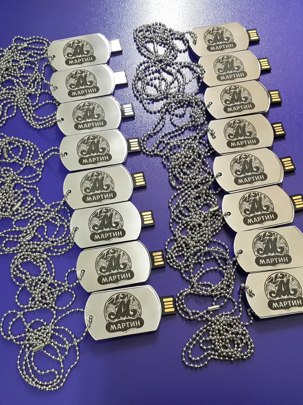 Флешка Армейский жетон 16Gb (лого)