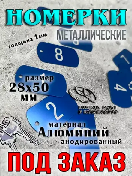 Номерки на ключи (на заказ)