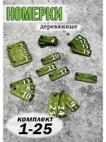 Номерки для ключей 2х5см