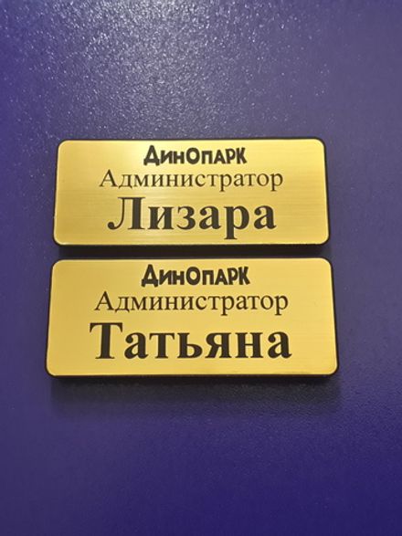 Бейдж пластик 80х30мм