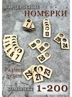 Номерки гардеробные набор 200 штук