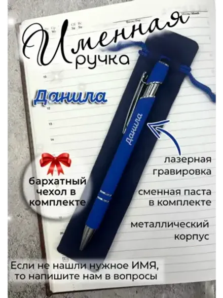 Ручка именная Данила в чехле