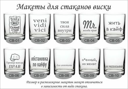 Стакан для Виски "Veni,Vidi,Vici"
