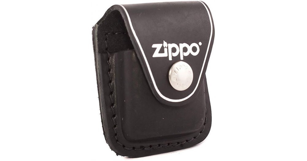 Чехол для зажигалки Zippo черный с клипсой