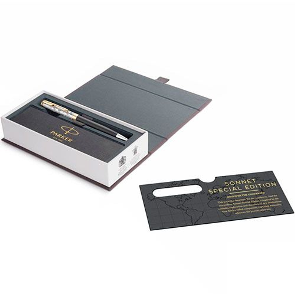 Шариковая ручка Parker Sonnet Reflection Black with Gold Trim