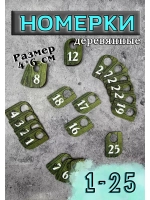 Номерки для гардероба 4х6 см