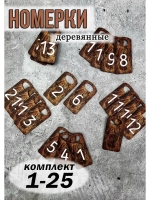 Номерки для гардероба дерево 4х8 см