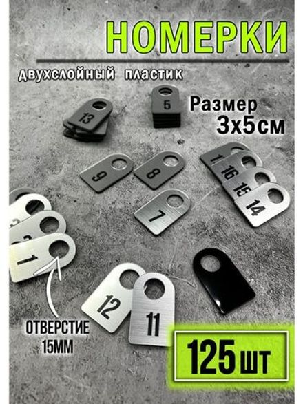 Номерки для гардероба 125шт