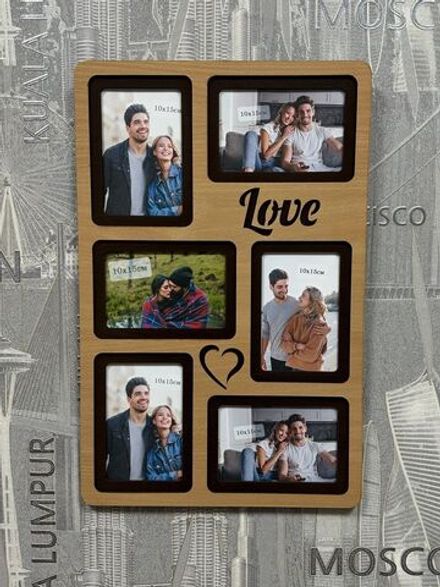 Фоторамка "LOVE" на 6 фото 10х15см