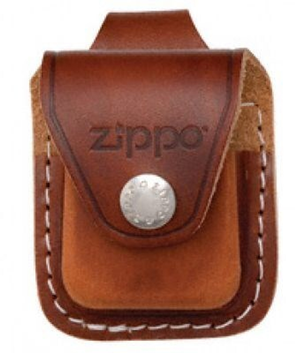 Чехол для зажигалки ZIPPO коричневый с ремешком