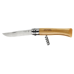 Нож Opinel №10, нержавеющая сталь, рукоять из бука, со штопором, 001410